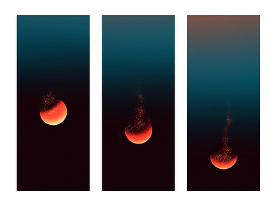 Fleeting blood moon eclipse gradient illustration lunar lunar eclipse moon poster sky space stars texture zodiac