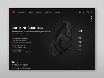 JBL Product Page Re-design branding design e commerce ecommerce ecommerce app ecommerce design ecommerce shop headphone headphones jbl product product design product page shop ui ui design uidesign ux web website