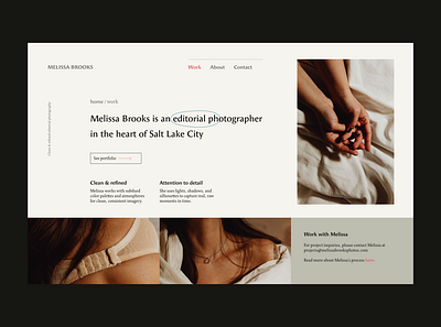 Photography Portfolio landing page photographer photography portfolio site ui design