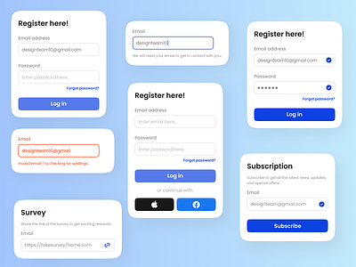 Forms app apple blue dailyui design email facebook form form design form field forms icon minimal mobile modern password product design ui user web