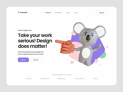Design Course - Landing Page Design 2021 2021 design 2021 trend alphadesign clean design designs germany julius branding landing landing page landingpage learn learning learning app learning platform minimal ui ui ux uiux