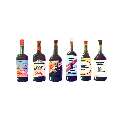 Which Wine Bottle Do You Buy? bottle bottles brand brand design branding drink grape illustration label design liquor package design wine wines