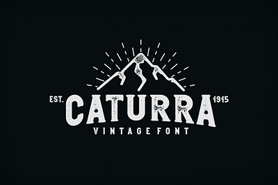 Caturra Vintage Font erodedfont font typography vintagefont