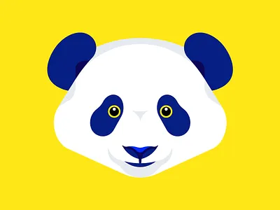 Helga's Homie animal design flat happy illustration panda panda bear pandas yellow zoo