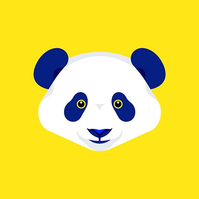 Helga's Homie animal design flat happy illustration panda panda bear pandas yellow zoo