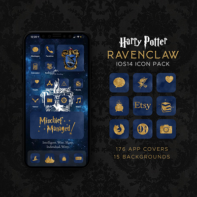 Harry Potter Ravenclaw iOS14 Icon Theme Pack design icons icons pack iphone