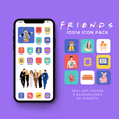 Friends iOS14 Icon Theme Pack design icons icons pack iphone