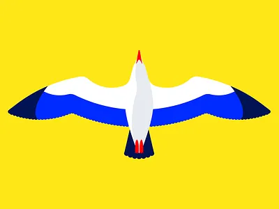 Only Up from Here animal birds design flat flying illustration sea seagull seagulls ui yellow