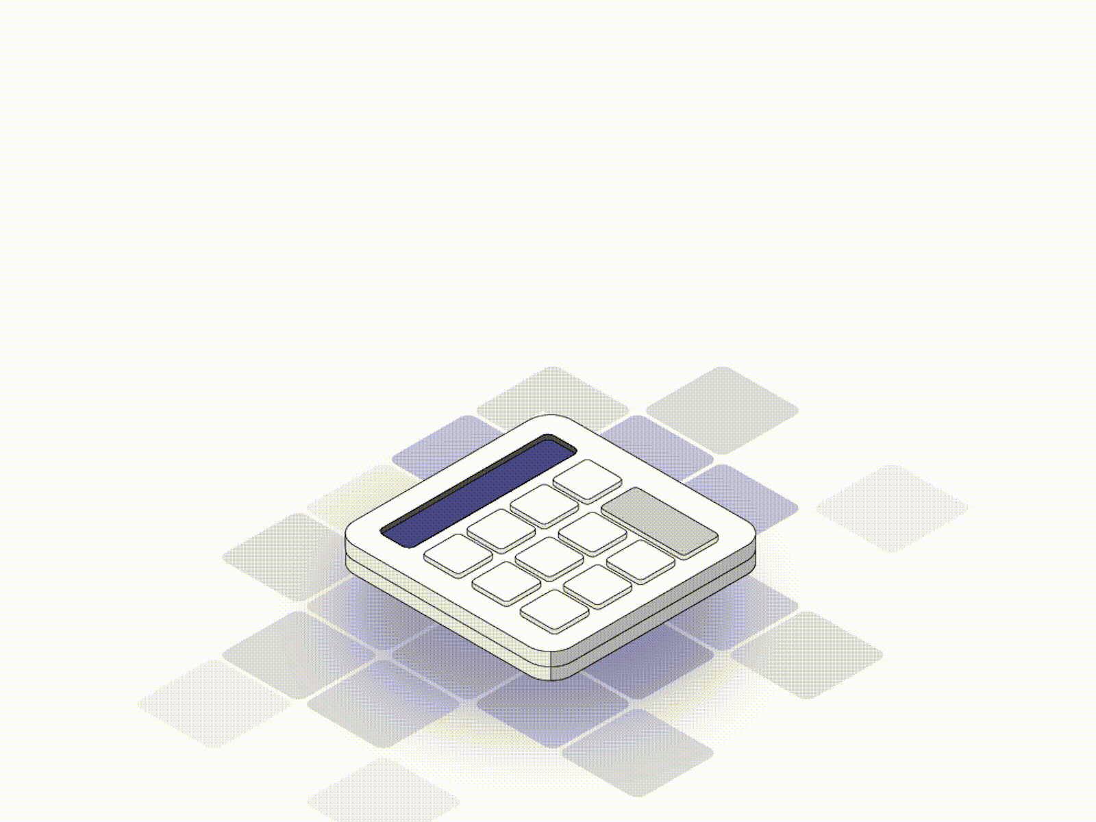 Calculator design flat icon illustration isometric isometric design line vector