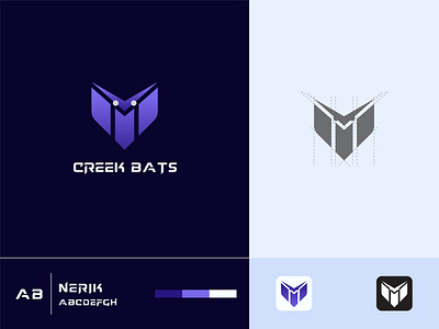 Creek Bats brand brand identity branding brid brid logo creek bats design graphic design icon logo logo design logos logotype minimal minimalist logo modern logo new logo typography ui vector