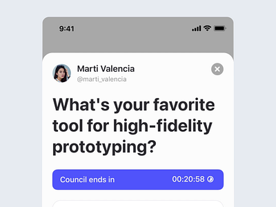 Council app. animation application clean council drag drag and drop interaction ios mobile poll polls prototype question simple social survey ui ux