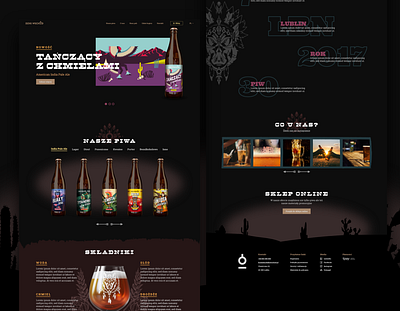 Wild East Brewery website beer beer website brewery brewery website brewing cowboys craft craft beer craftbeer desktop design dziki wschód indians landing page ui ui design ux website website design wild east wild west