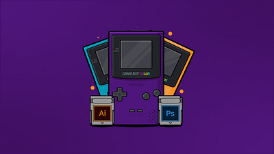 Nintendo Game Boy - Adobe Illustrator Tutorial gameboy gameboy color games gaming illustration illustrator nintendo vector vector art vector artwork vector artworks