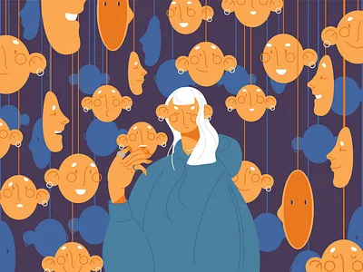 Happiness character concept happy illustration mental health mentalhealth society