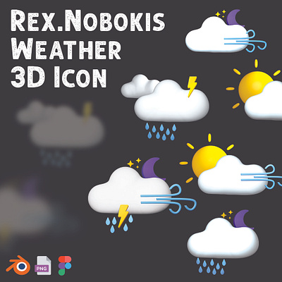 3D Icon Weather 3d 3d icon 3d icon set 3d icons app art design illustration ui ux weather icon web website