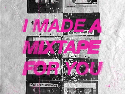 I Made A Mixtape For You... abstract abstract art collage collage art graphic design laforest creative minimalism mixtape music photoshop texture typography