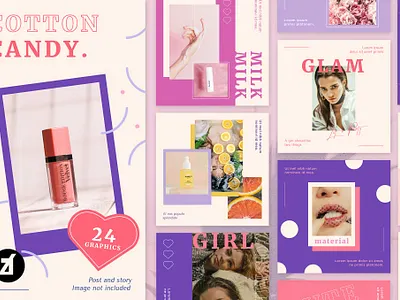 Cotton candy social media graphic templates cover letter cv design cv template download graphic graphic design instagram instagram stories media resume resume design resume template social social media social media design socialmedia templates