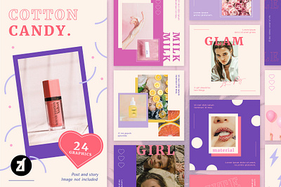 Cotton candy social media graphic templates cover letter cv design cv template download graphic graphic design instagram instagram stories media resume resume design resume template social social media social media design socialmedia templates