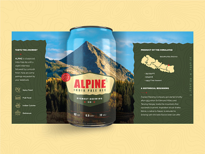 DS Containers :: Beer Can Label alpine badge beer beer branding beer can beer label brewery craft beer illustration logo mock up packaging typography