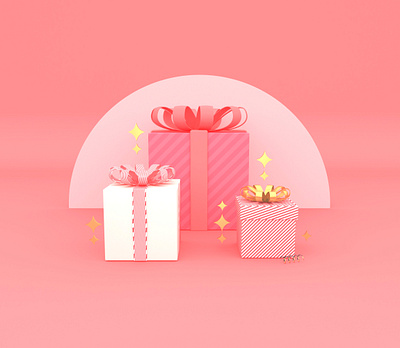 Gifts Scene 3d 3d illustration christmas cinema4d holidays illustration render stock