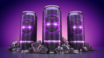 Energon Energy Drink branding design logo