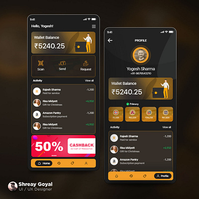 wallet app app design flat icon logo ui ux web