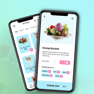 ICE CREAM app design ui ux