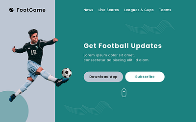 A Football Website Landing page.. design football landingpage ui webdesign website