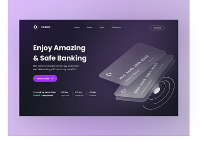 Cardo Fintech Landing Page design figma figmadesign finance fintech fintech app fintech branding landing page landing page design landingpage ui ui ux design ui design uidesign uiux web design webdesign website design webuiuxdesign