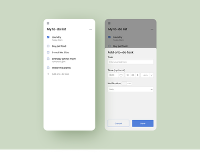 DailyUI 042 - todo list 042 dailyui dailyui 042 dailyuichallenge light mode mobile