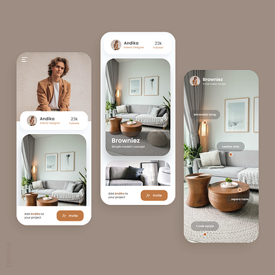 Interior Design Mobile App User Interface architecture interactiondesign interiordesign mobileappdesign uidesign uiux uiux design userexperiencedesign userinterface userinterfacedesign uxdesign webdesign