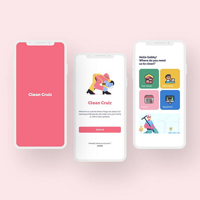 Home Cleaning app branding clean ui cleaning company cleaning services uidesign