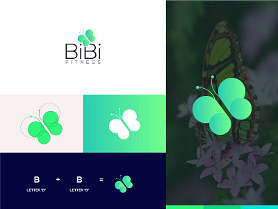 Simple, clean, Modern Minimalist logo design butterfly logo clean logo fitness logo logo logo design logo designs minimalist logo modern logo simple logo