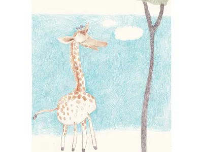 Giraffe drawing giraffe illustration illustrator иллюстрация