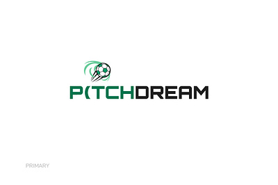 Pitchdream Logo ball brand and identity branding design football graphic green green logo icon logo logo design logotype pitch pitchdream soccer soccer logo sports sports logo vector