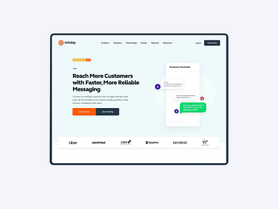 Infobip website animation clean design illustration layout minimal simple typography web website