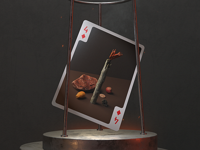 4 3d cinema4d digital art playing card render