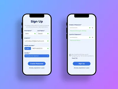 eCommerce Sign Up accessibility app design experience design figma ui challange ui design
