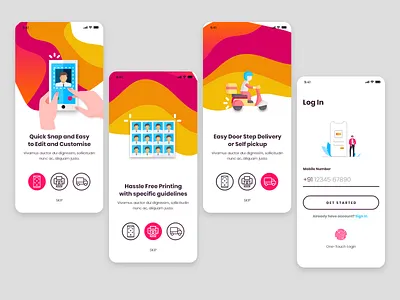 Photo Printing app mobile app design mobile apps mobile ui photo app ui ux
