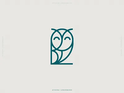Athena Lenormand - Brand Identity brand identity brand identity design branding branding and identity branding design logo logodesign logomark logos minimal minimalist logo owl