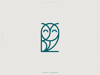 Athena Lenormand - Brand Identity brand identity brand identity design branding branding and identity branding design logo logodesign logomark logos minimal minimalist logo owl