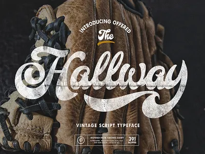 Hallway Typeface baseball font classic fonts font font design font family type type design typeface vintage font