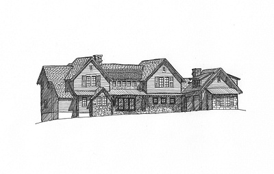 Wooden house architecture artwork design drawing hand drawn handdrawn illustration inkpen picture sketch