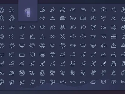 Car dashboard outline iconset (part 1) airbag beam car conditioner dashboad doorway engine fanart headlight icon icons icons set light outline safety seat belt speed speedometer transport vector