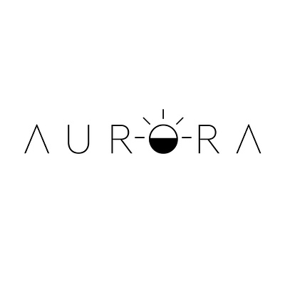 Aurora Typography (A-Z Typography Series) 36 days of type abstract adobe adobe illustrator art black branding clean design minimal simple type vector