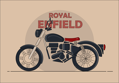 Royal Enfield app bike branding design flat icon illustraion illustrator logo minimal royal enfield vector illustration