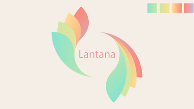 Lantana branding design flat graphic design icon illustration illustrator logo typography vector