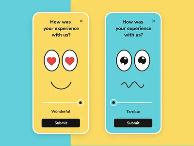 Feedback Screen UI Design 100daychallenge adobe adobe xd android app app design blue concept daily ui dailyuichallenge design feedback illustration interface ios ui ui design ux ux design yellow