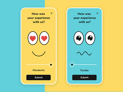 Feedback Screen UI Design 100daychallenge adobe adobe xd android app app design blue concept daily ui dailyuichallenge design feedback illustration interface ios ui ui design ux ux design yellow