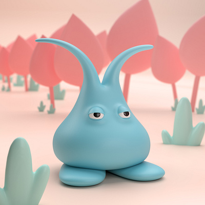 Hugo The Sugar Bean 3d c4d character cinema 4d cinema4d design